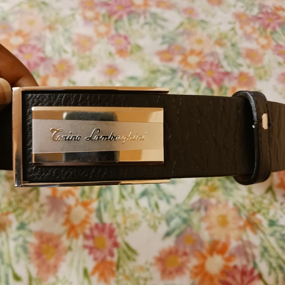 Tonino Lamborghini Genuine Leather Belt Good Condition